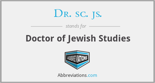 Dr. sc. js. - Doctor of Jewish Studies